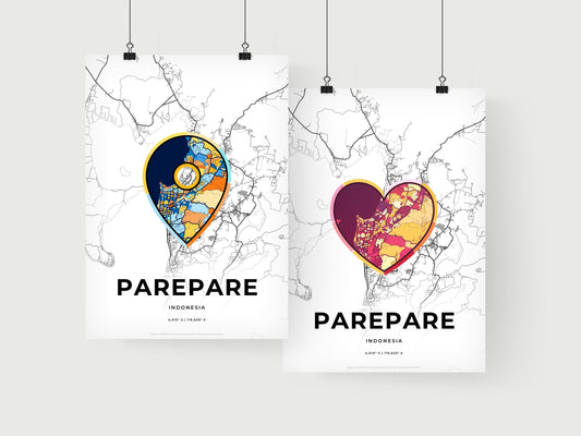 Parepare Indonesia art print for couples