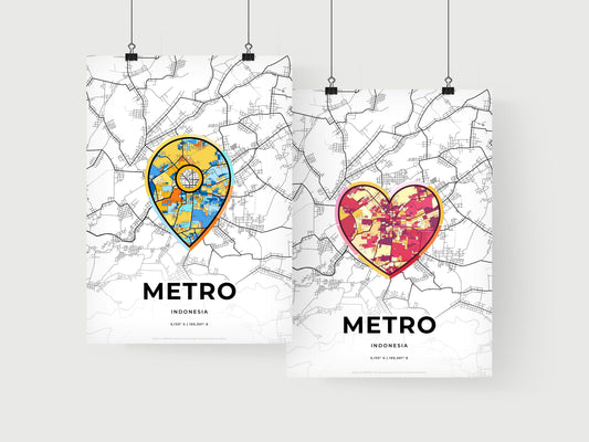 Metro Indonesia art print for couples