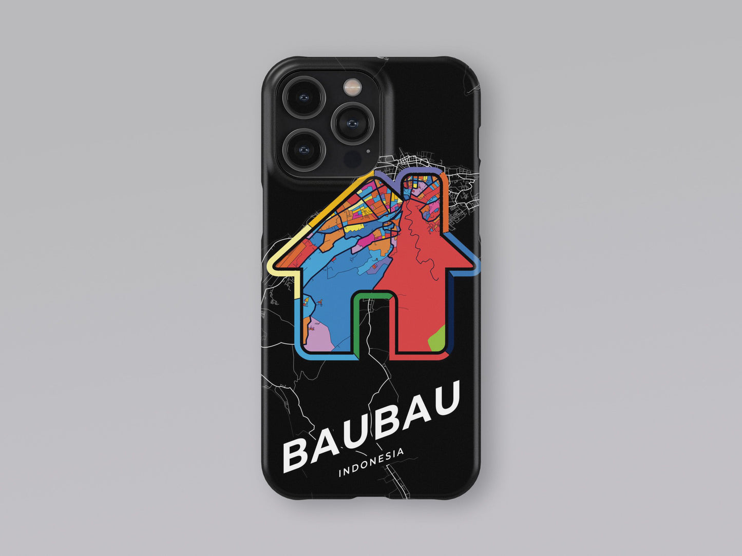 Baubau Indonesia slim phone case with colorful icon. Birthday, wedding or housewarming gift. Couple match cases. 3