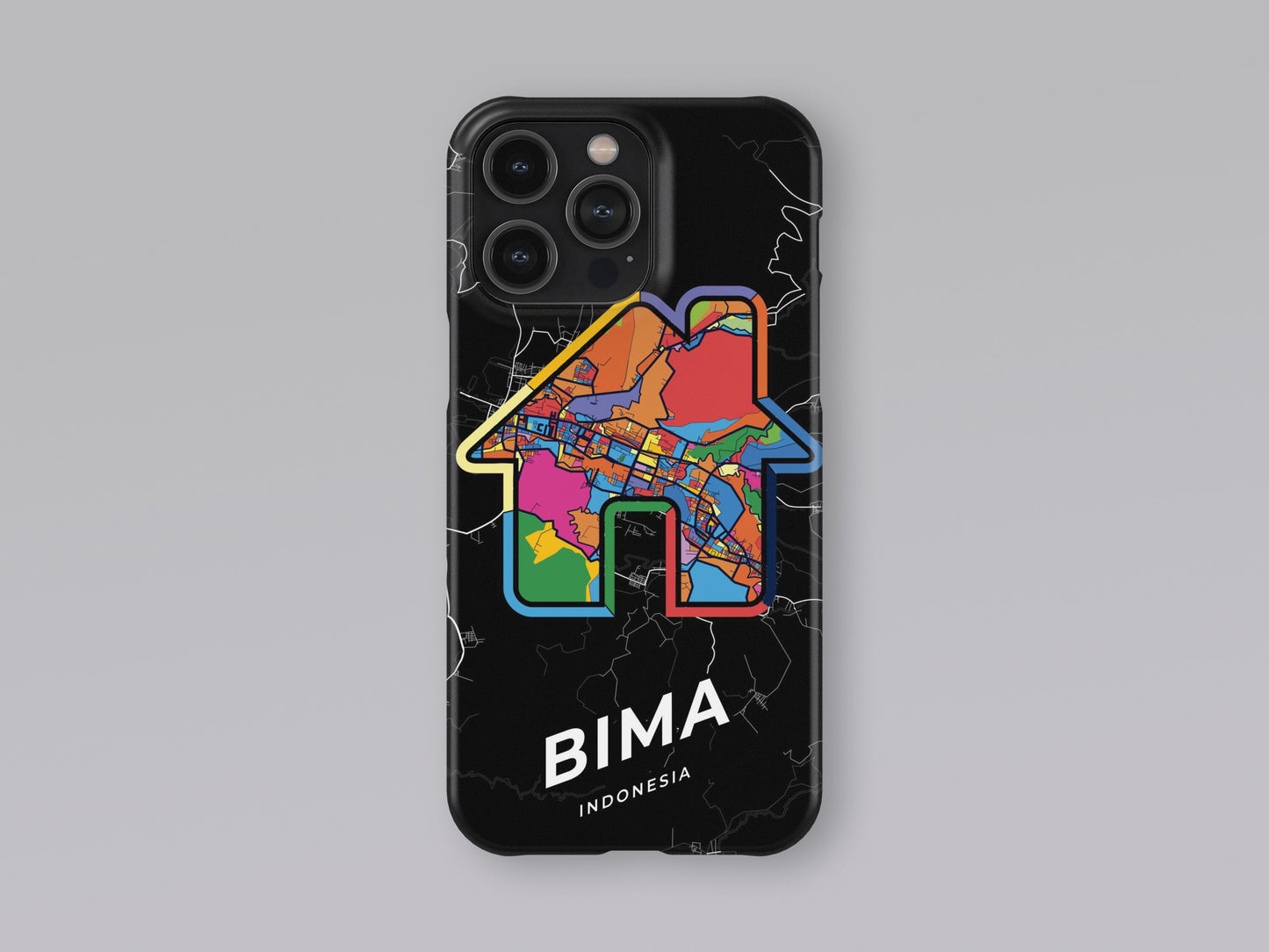 Bima Indonesia slim phone case with colorful icon. Birthday, wedding or housewarming gift. Couple match cases. 3
