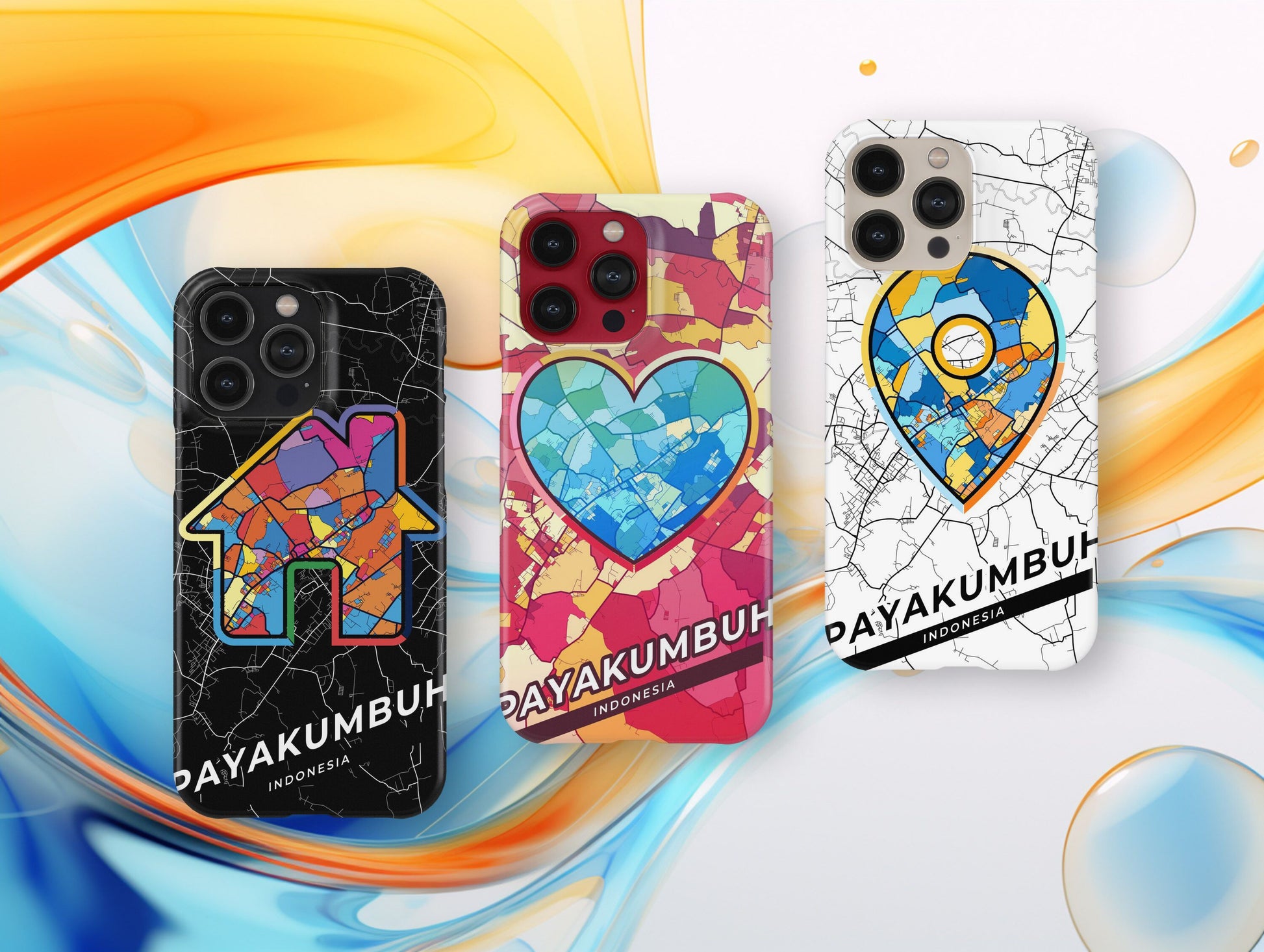 Payakumbuh Indonesia slim phone case with colorful icon