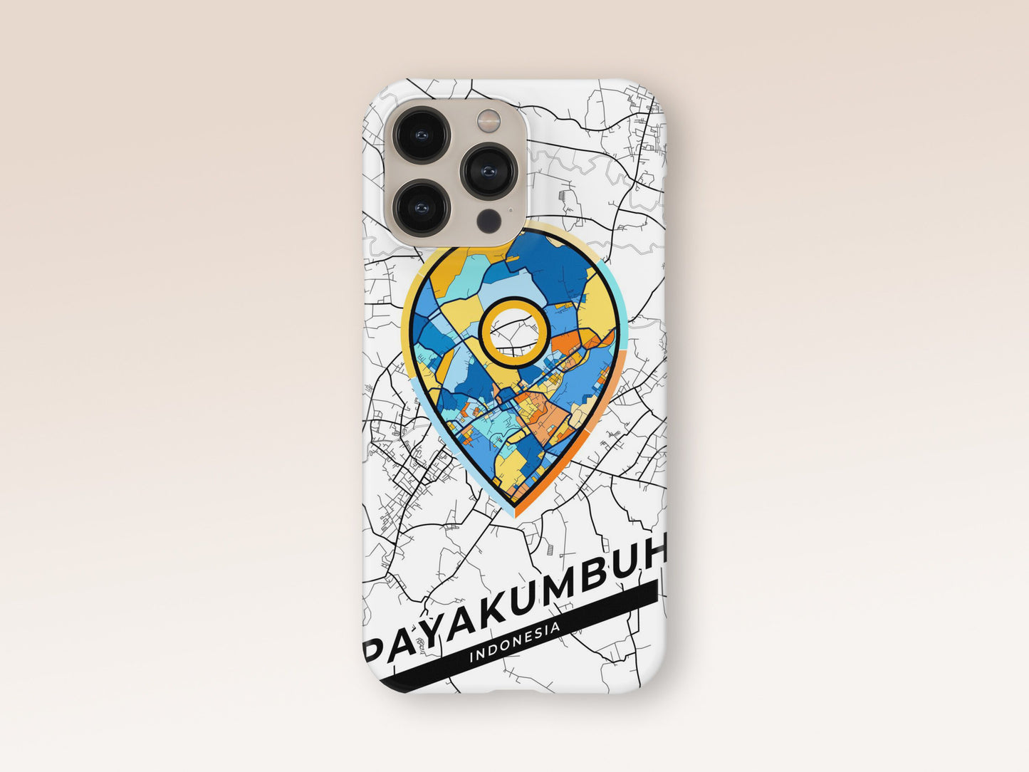 Payakumbuh Indonesia slim phone case with colorful icon 1