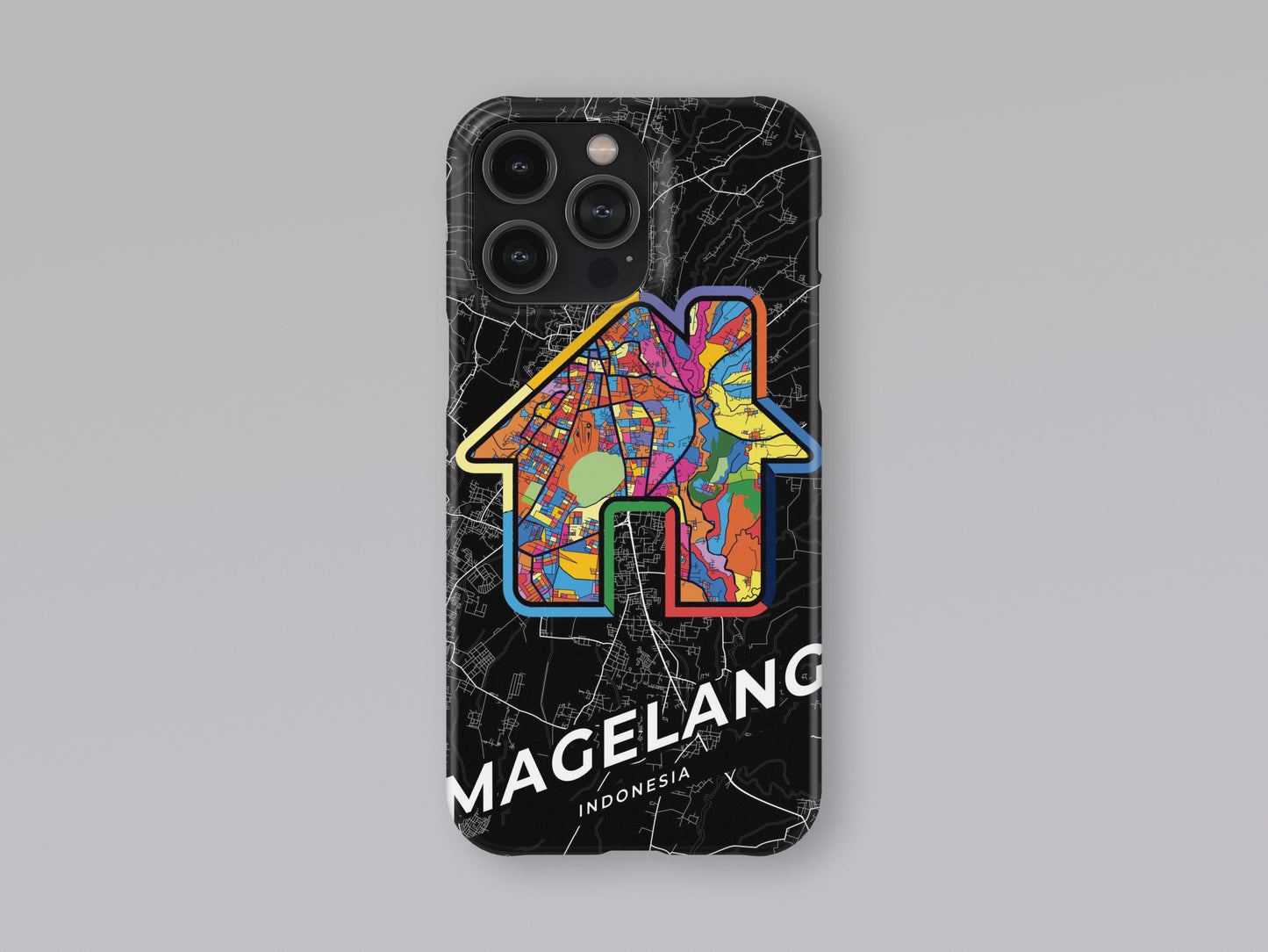 Magelang Indonesia slim phone case with colorful icon. Birthday, wedding or housewarming gift. Couple match cases. 3