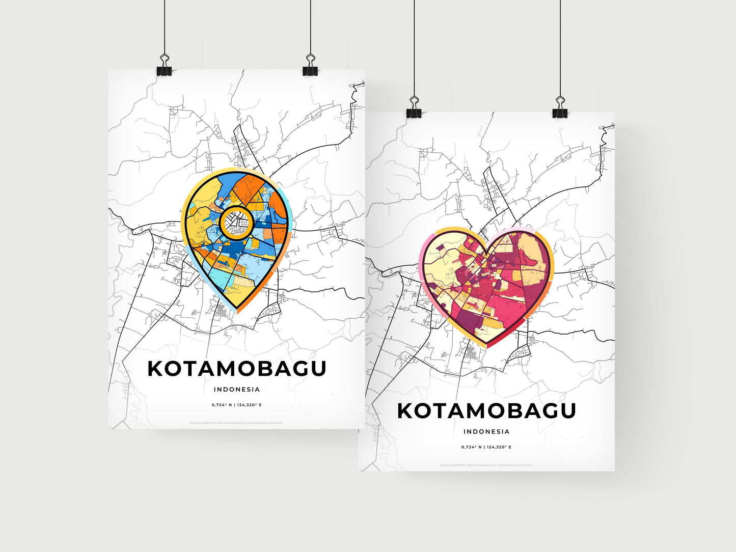 Kotamobagu Indonesia art print for couples