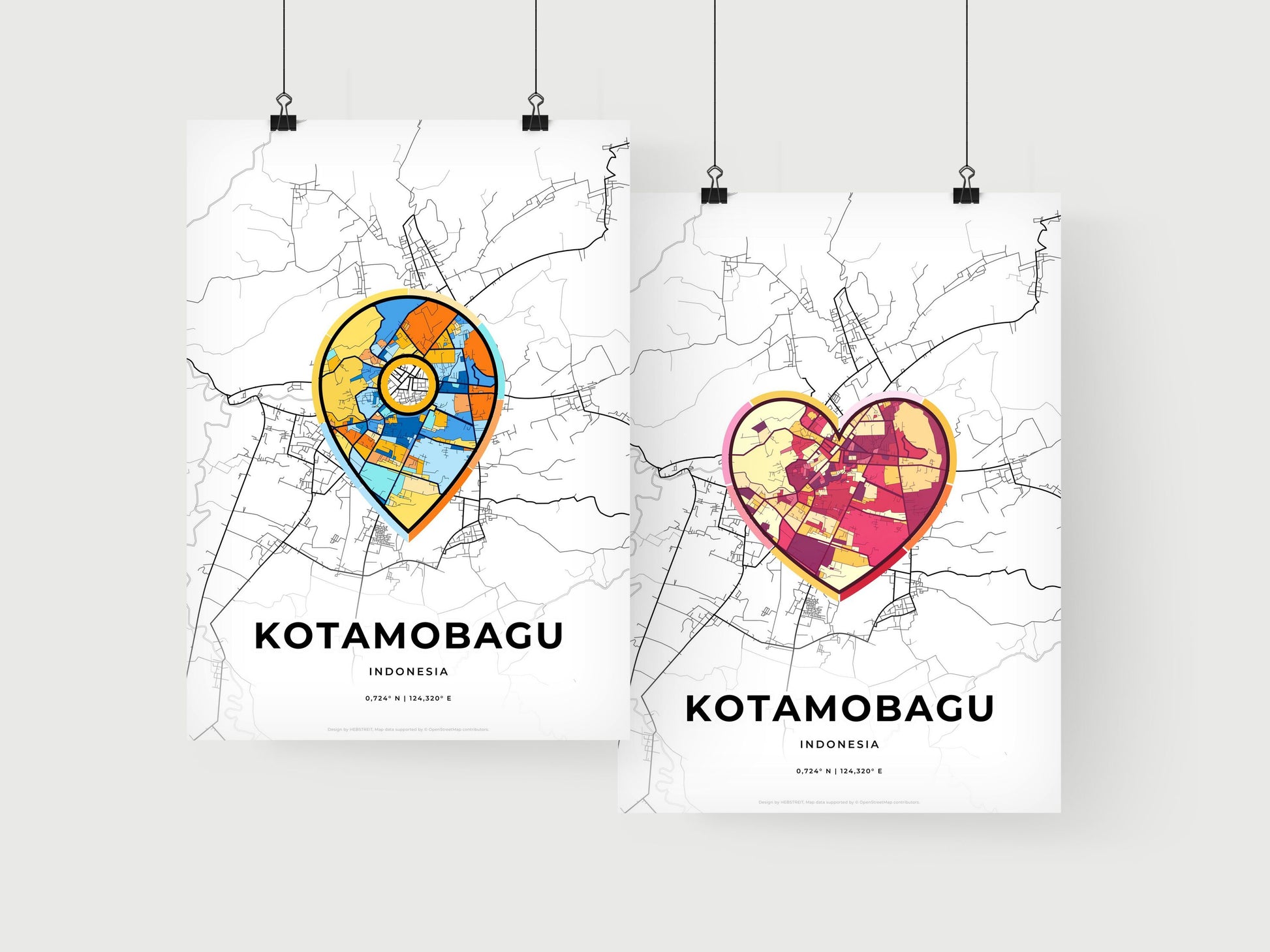 Kotamobagu Indonesia art print for couples