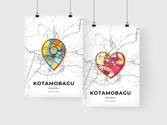 Kotamobagu Indonesia art print for couples