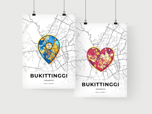 Bukittinggi Indonesia art print for couples