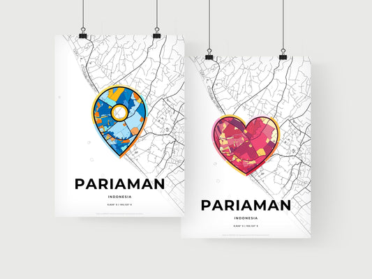 Pariaman Indonesia art print for couples