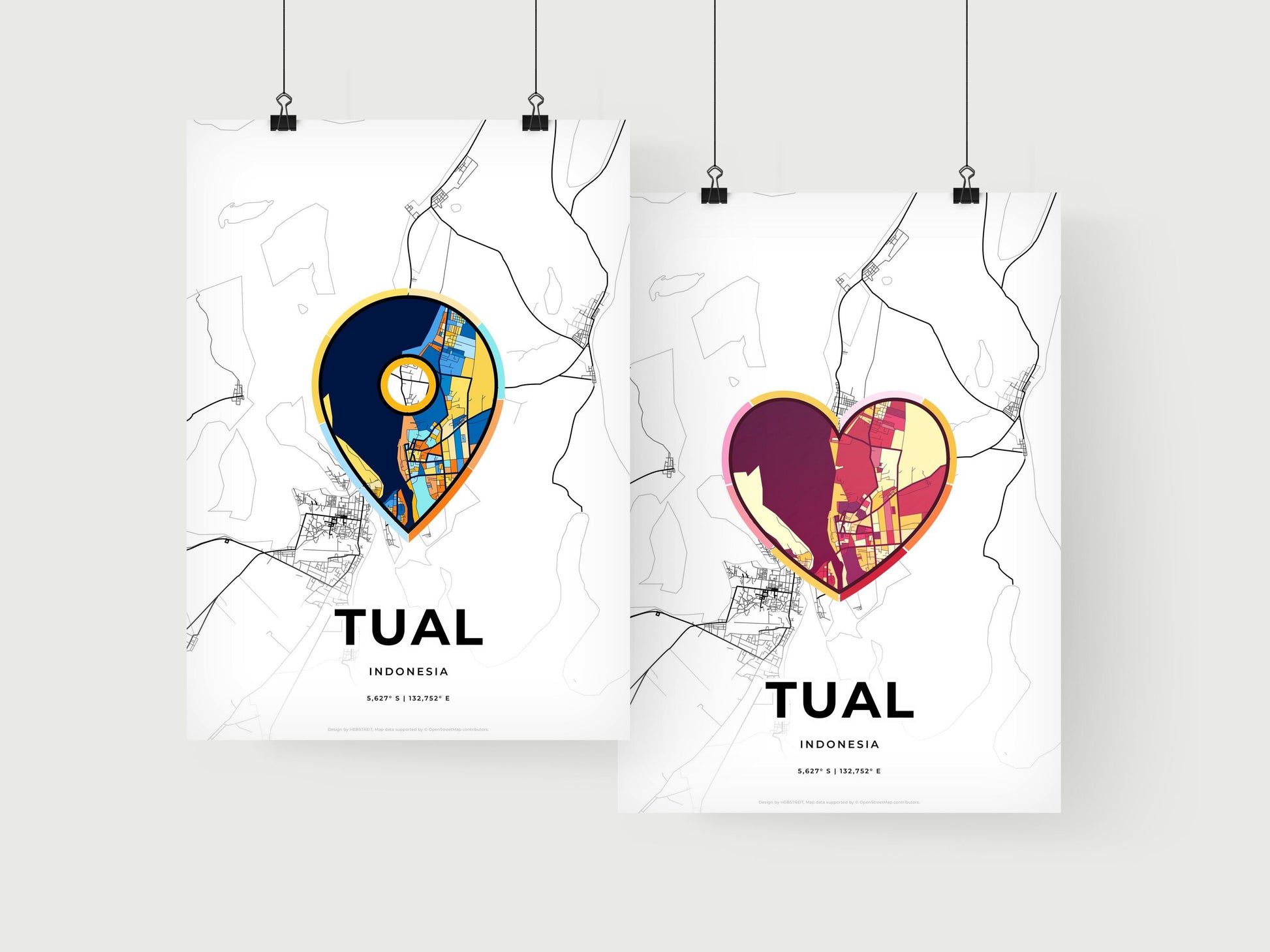 Tual Indonesia art print for couples
