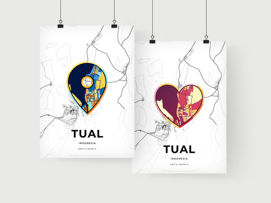 Tual Indonesia art print for couples