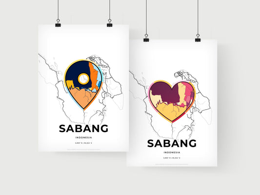 Sabang Indonesia art print for couples