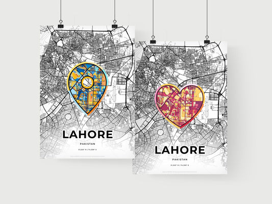 Lahore Pakistan art print for couples