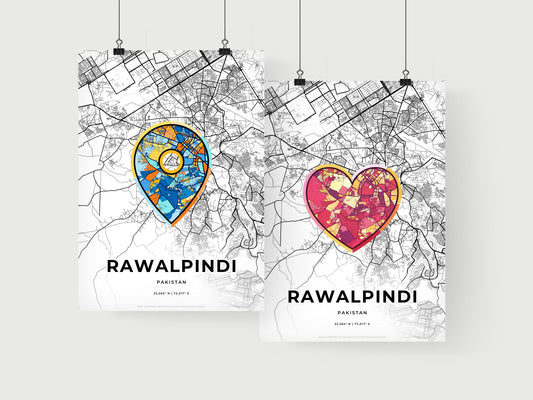 Rawalpindi Pakistan art print for couples
