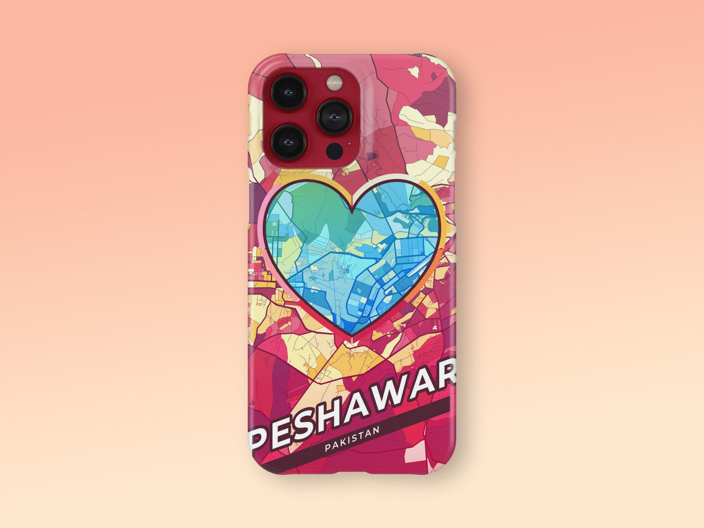 Peshawar Pakistan slim phone case with colorful icon 2