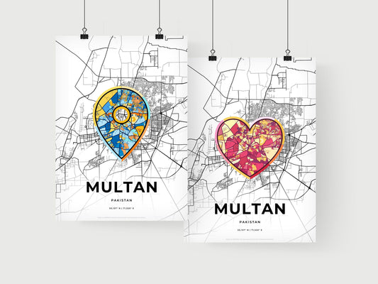 Multan Pakistan art print for couples