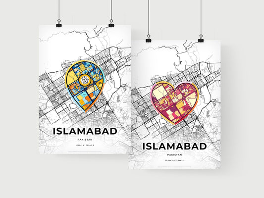 Islamabad Pakistan art print for couples