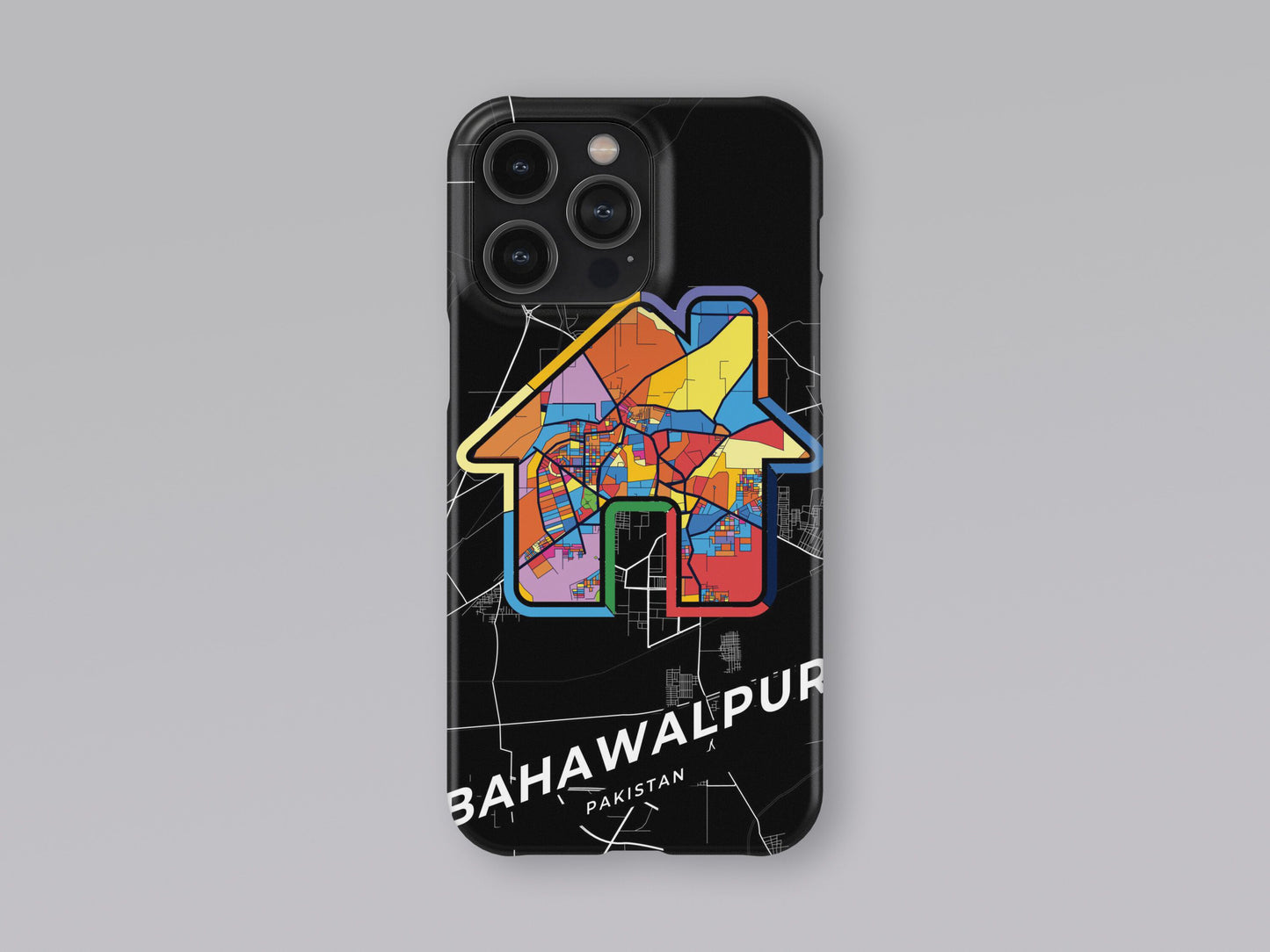 Bahawalpur Pakistan slim phone case with colorful icon. Birthday, wedding or housewarming gift. Couple match cases. 3
