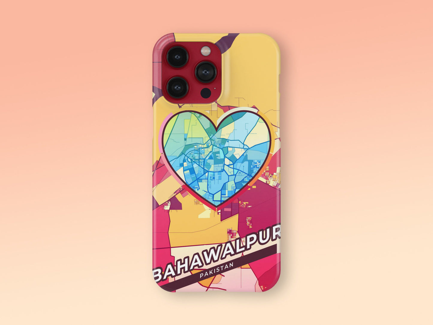 Bahawalpur Pakistan slim phone case with colorful icon. Birthday, wedding or housewarming gift. Couple match cases. 2