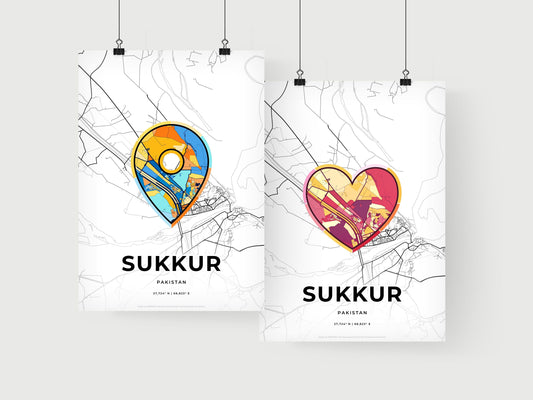 Sukkur Pakistan art print for couples
