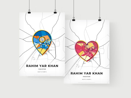 Rahim Yar Khan Pakistan art print for couples