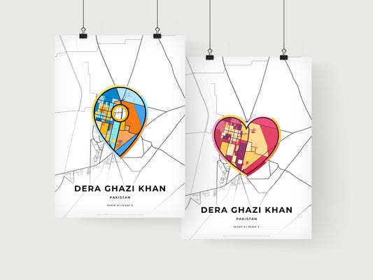 Dera Ghazi Khan Pakistan art print for couples