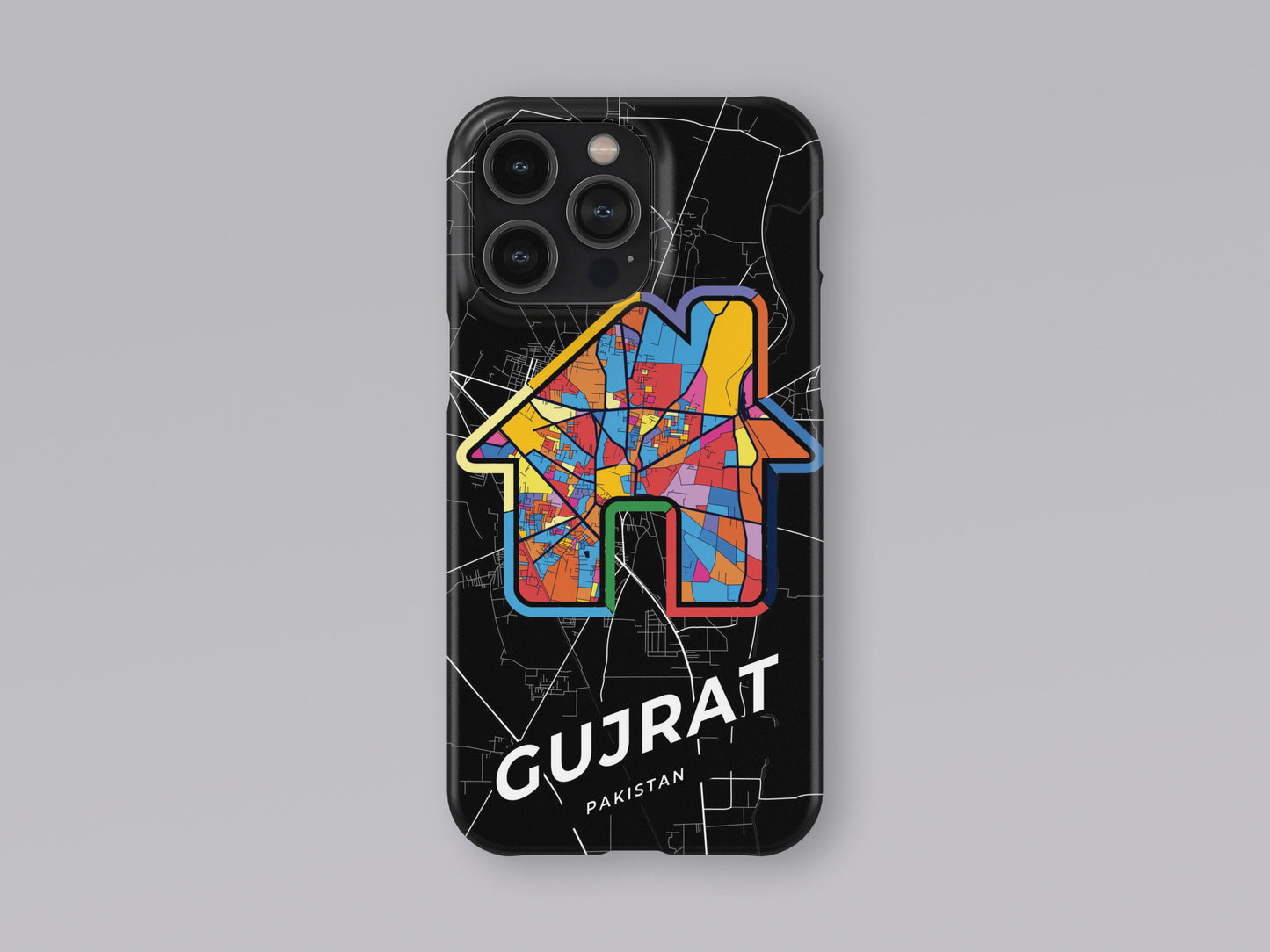 Gujrat Pakistan slim phone case with colorful icon. Birthday, wedding or housewarming gift. Couple match cases. 3