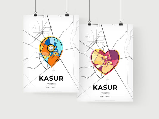 Kasur Pakistan art print for couples