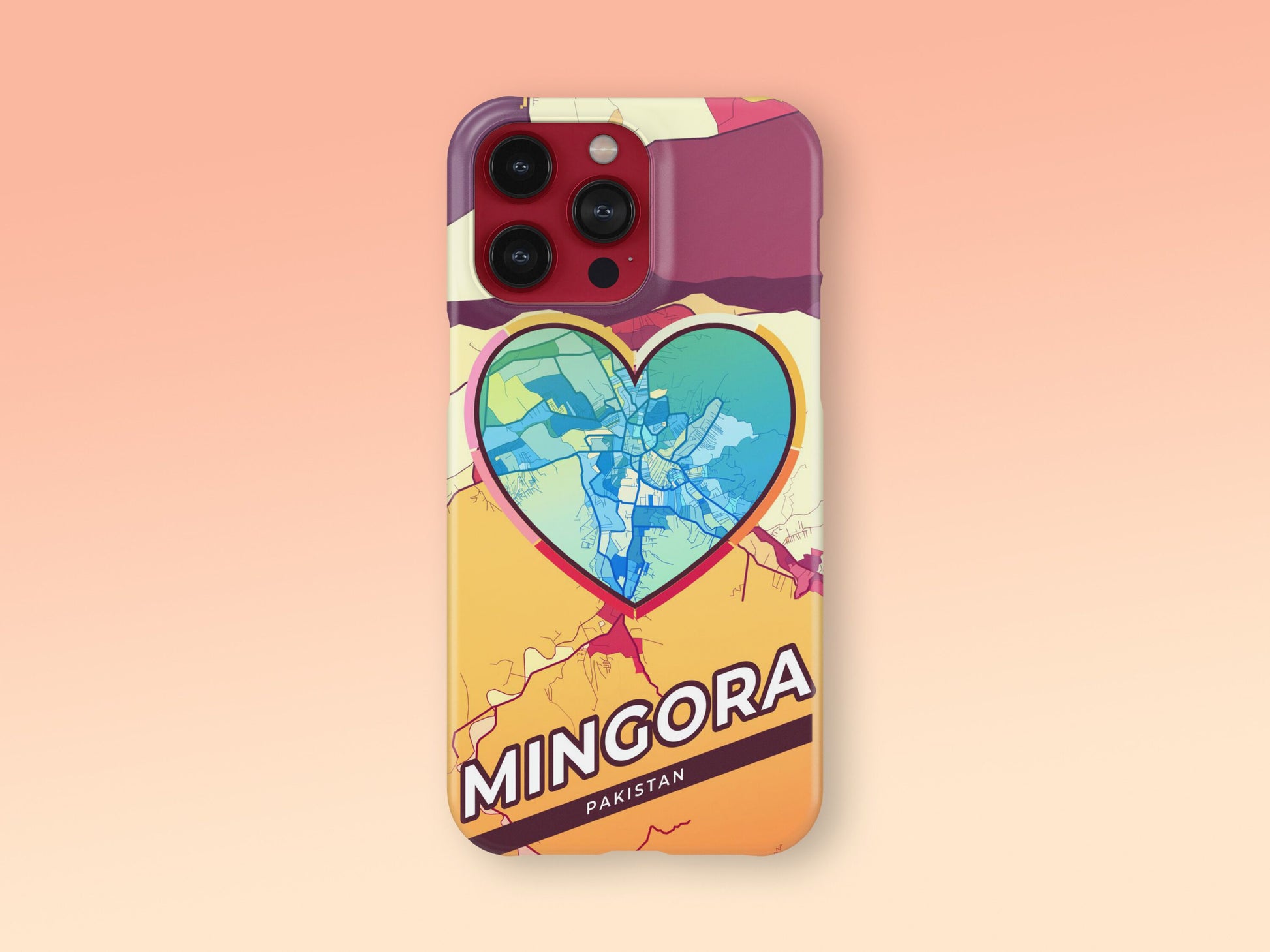 Mingora Pakistan slim phone case with colorful icon 2