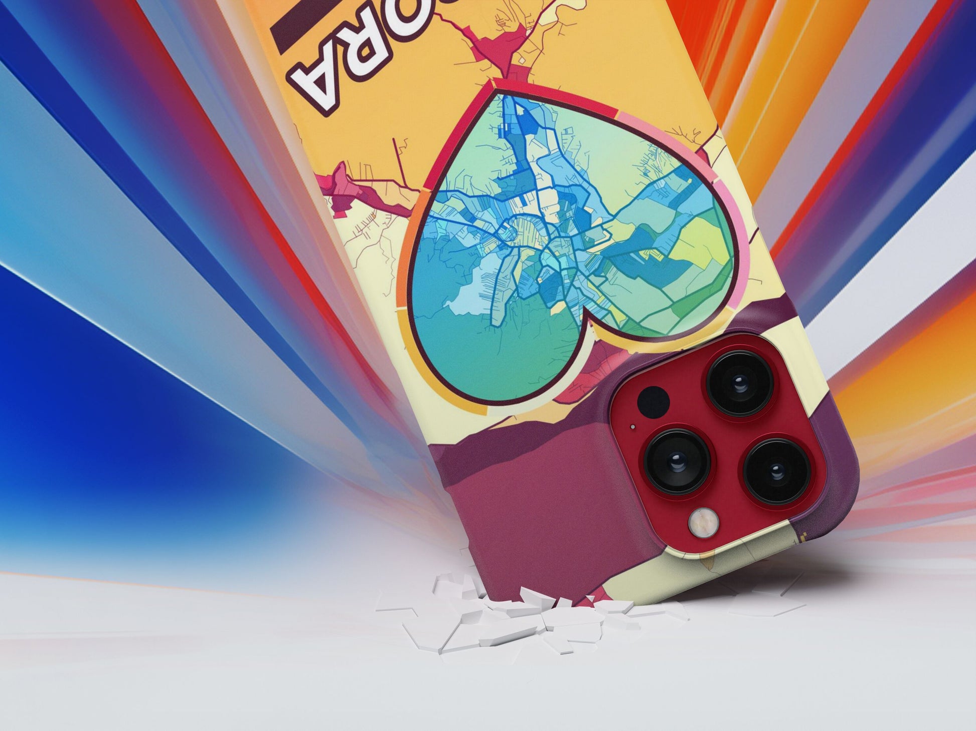 Mingora Pakistan slim phone case with colorful icon