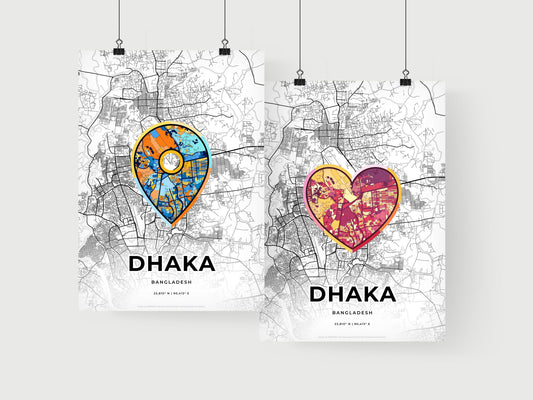 Dhaka Bangladesh art print for couples