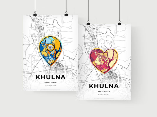 Khulna Bangladesh art print for couples