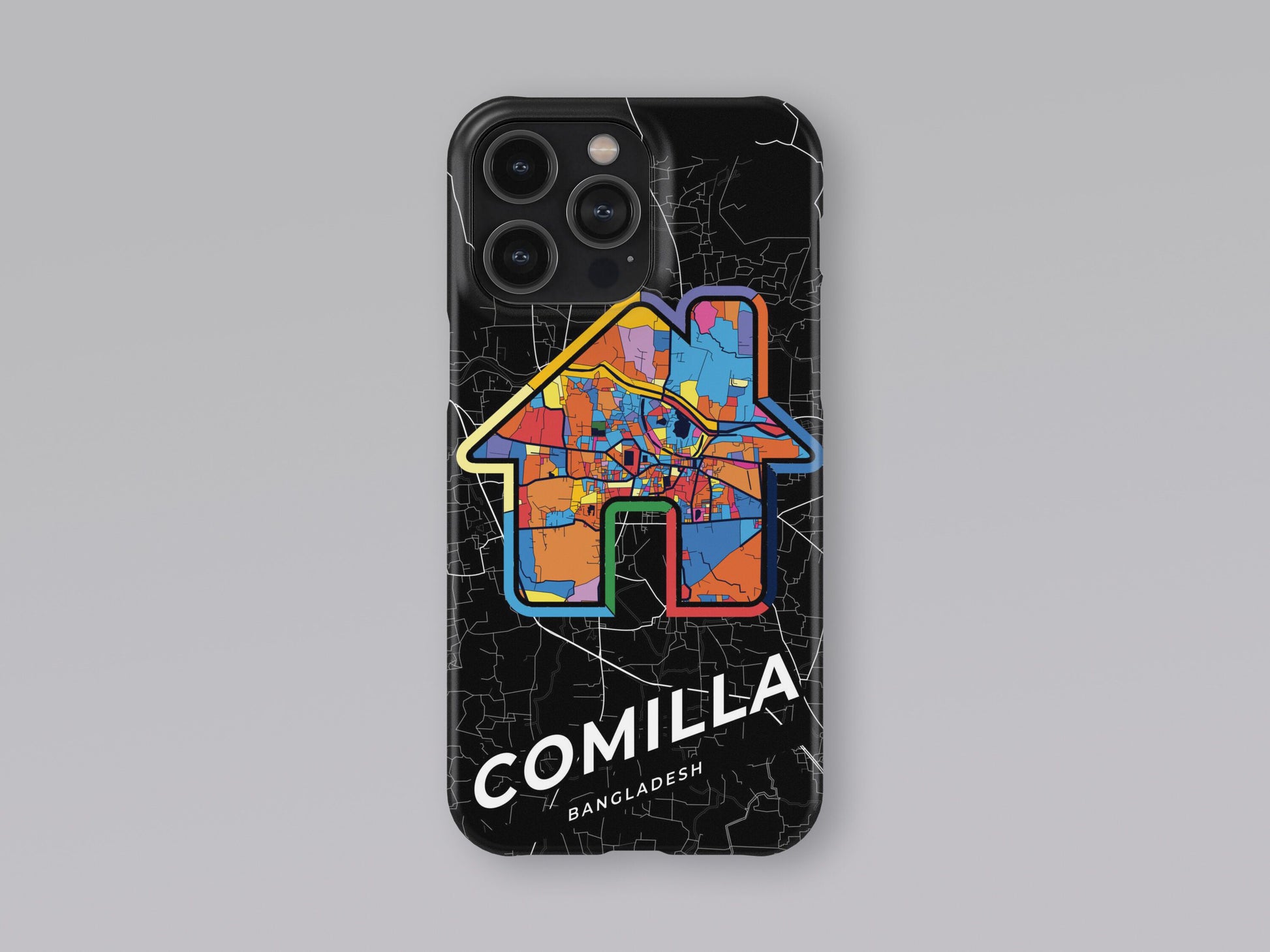 Comilla Bangladesh slim phone case with colorful icon. Birthday, wedding or housewarming gift. Couple match cases. 3