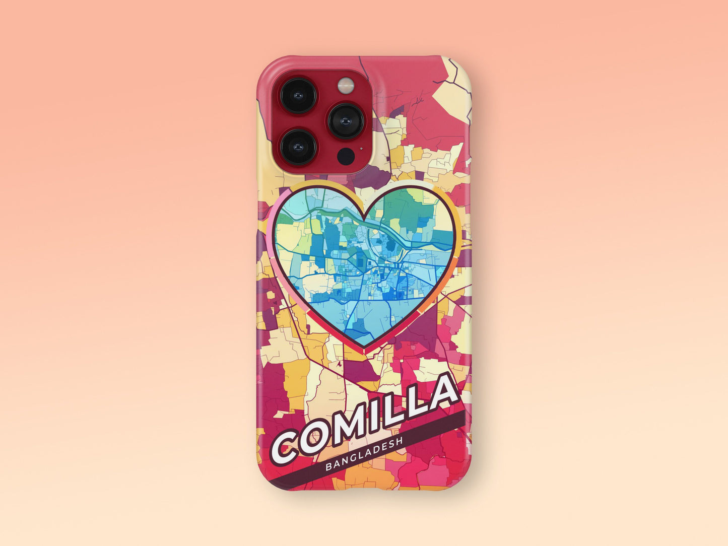 Comilla Bangladesh slim phone case with colorful icon. Birthday, wedding or housewarming gift. Couple match cases. 2