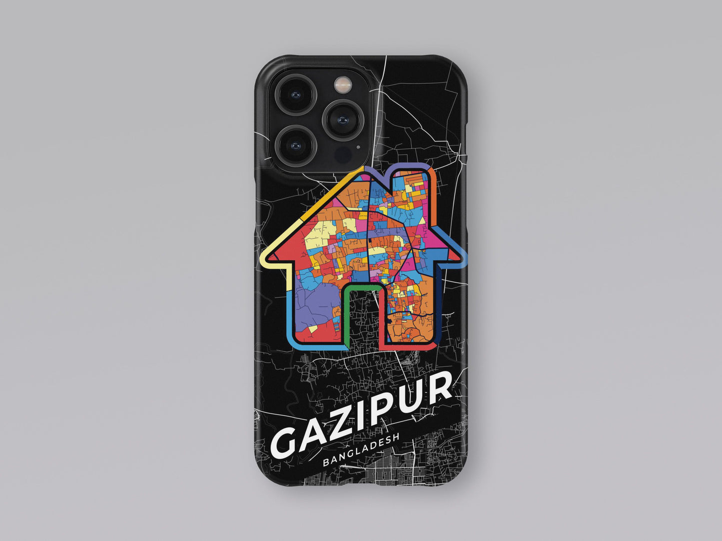 Gazipur Bangladesh slim phone case with colorful icon. Birthday, wedding or housewarming gift. Couple match cases. 3