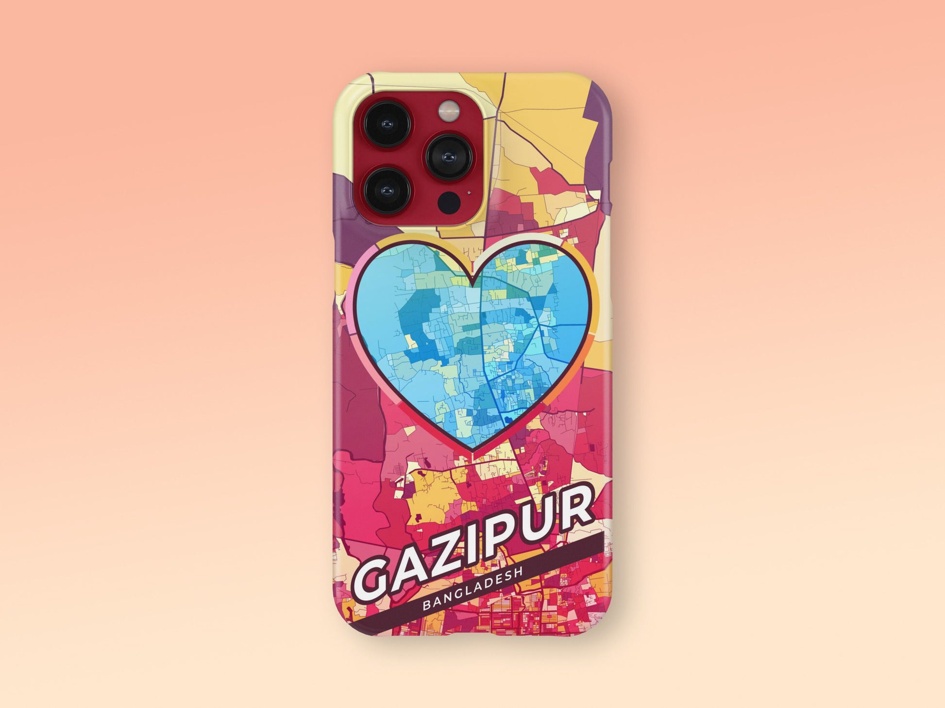 Gazipur Bangladesh slim phone case with colorful icon. Birthday, wedding or housewarming gift. Couple match cases. 2