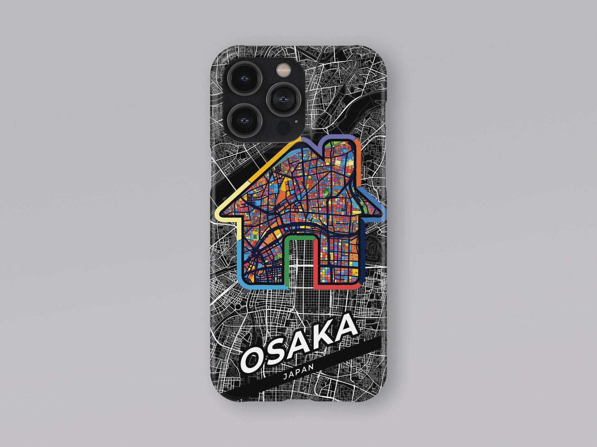 Osaka Japan slim phone case with colorful icon 3