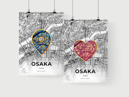 Osaka Japan art print for couples