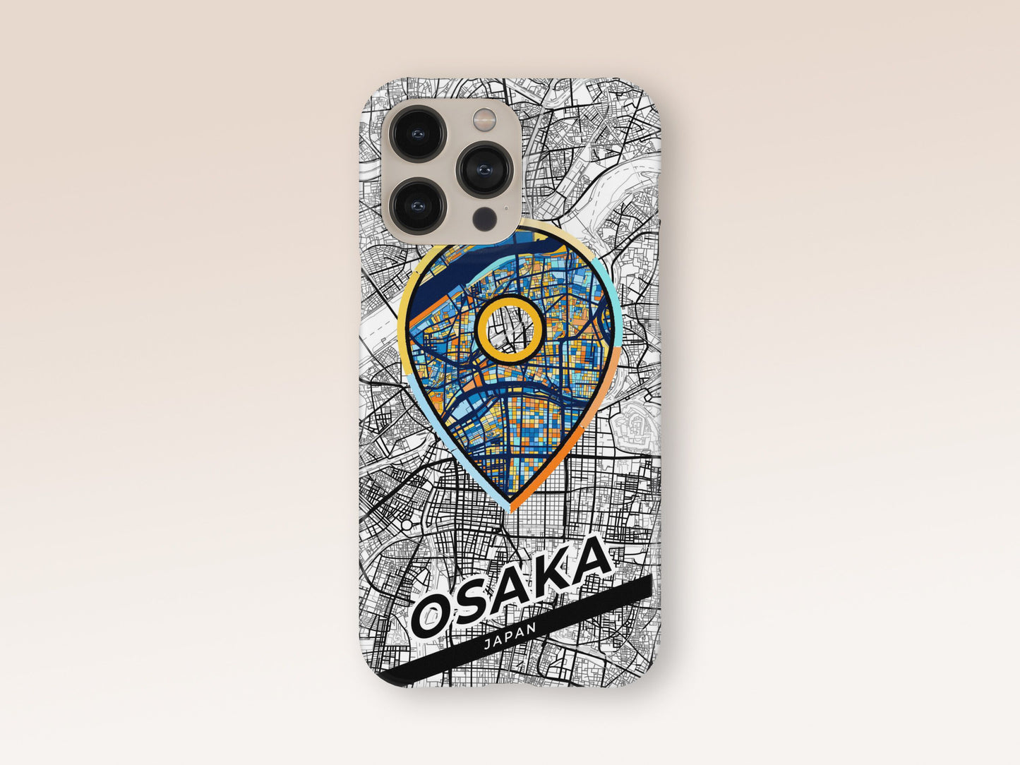 Osaka Japan slim phone case with colorful icon 1