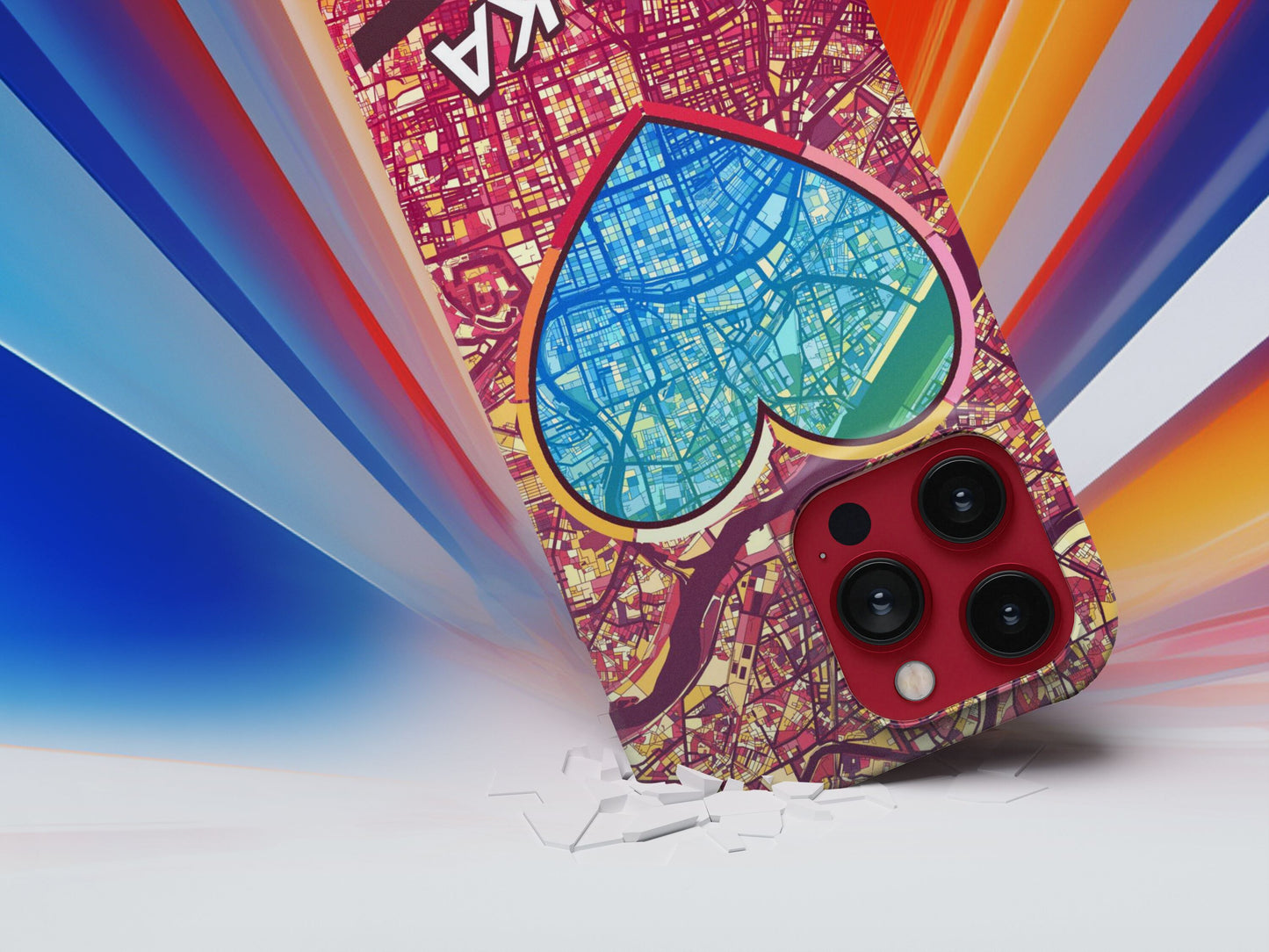 Osaka Japan slim phone case with colorful icon