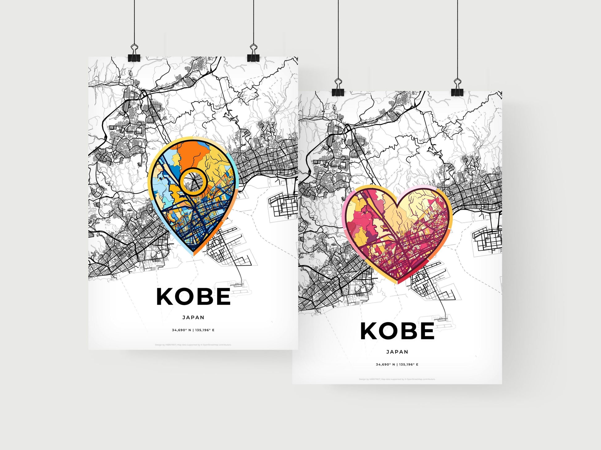 Kobe Japan art print for couples