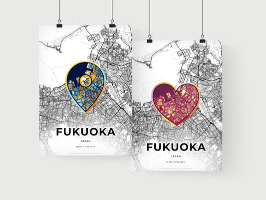 Fukuoka Japan art print for couples