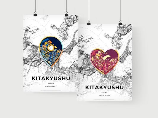 Kitakyushu Japan art print for couples