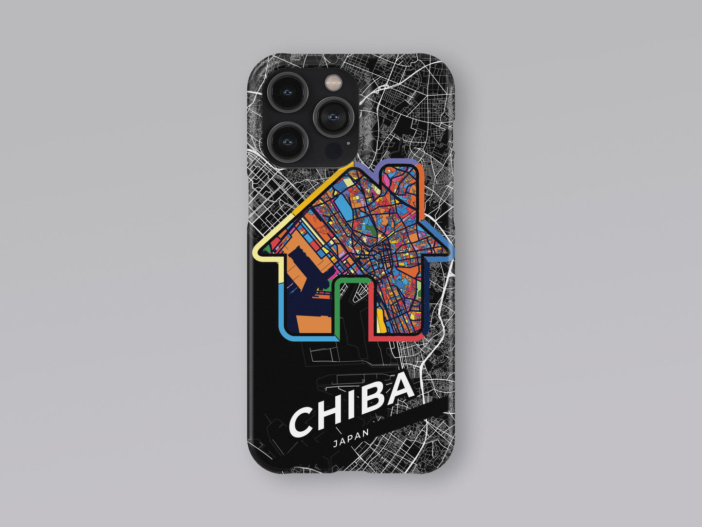 Chiba Japan slim phone case with colorful icon. Birthday, wedding or housewarming gift. Couple match cases. 3