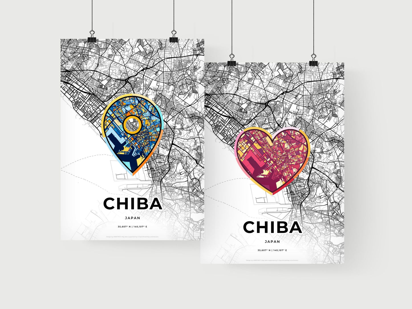 Chiba Japan art print for couples