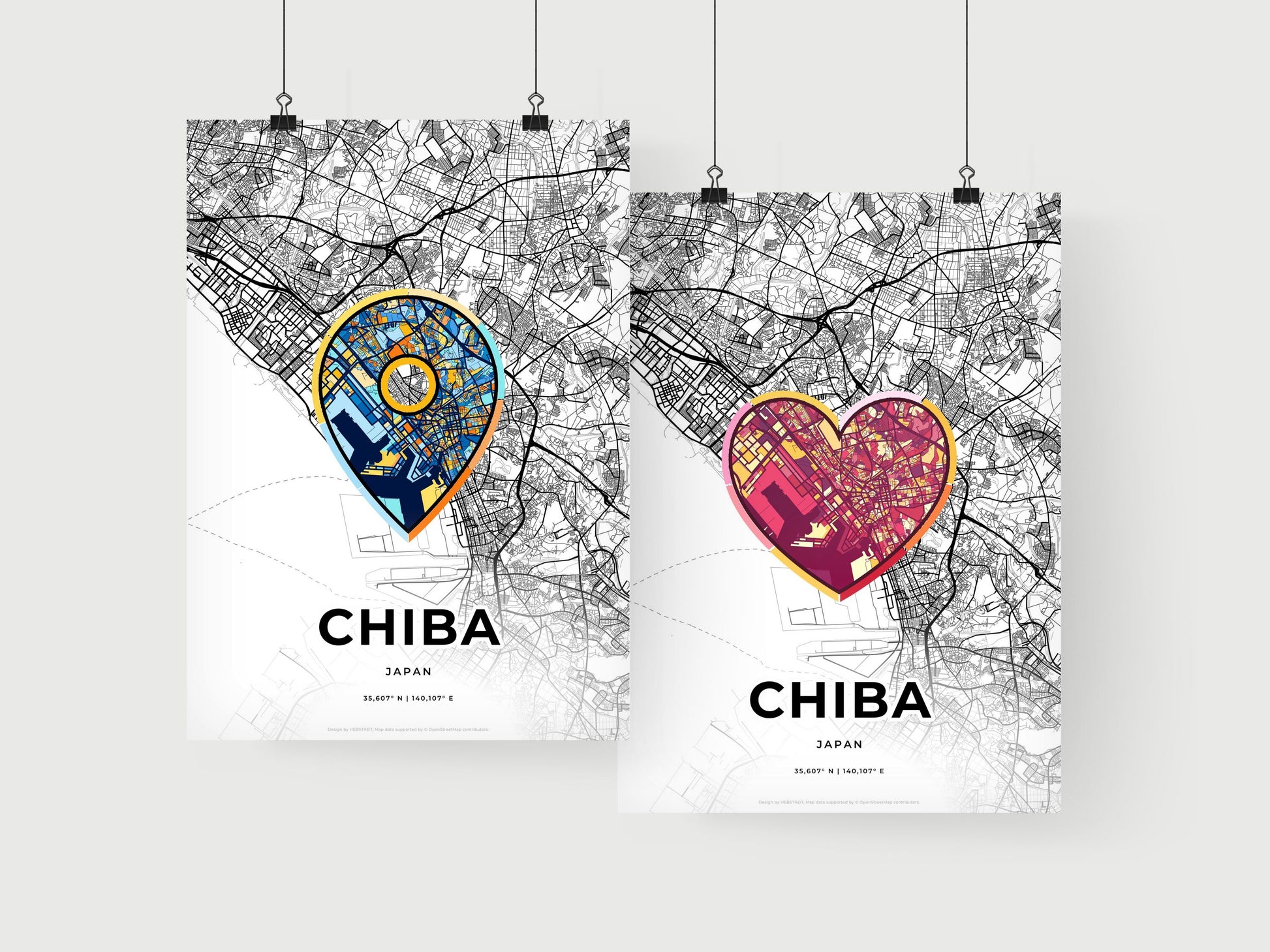 Chiba Japan art print for couples