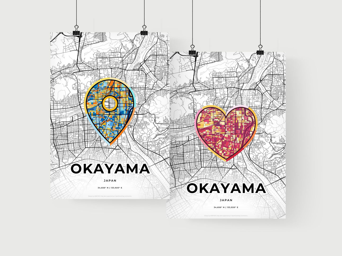 Okayama Japan art print for couples