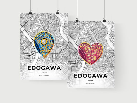Edogawa Japan art print for couples