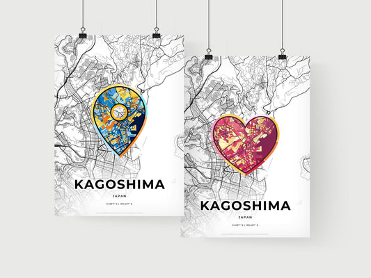 Kagoshima Japan art print for couples
