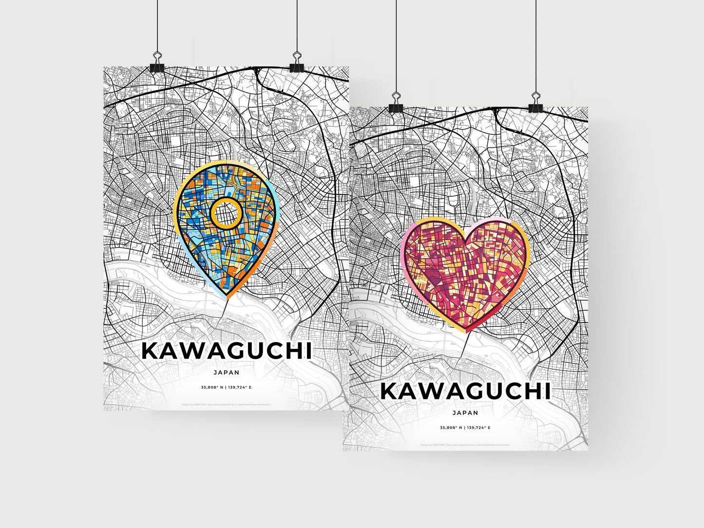 Kawaguchi Japan art print for couples