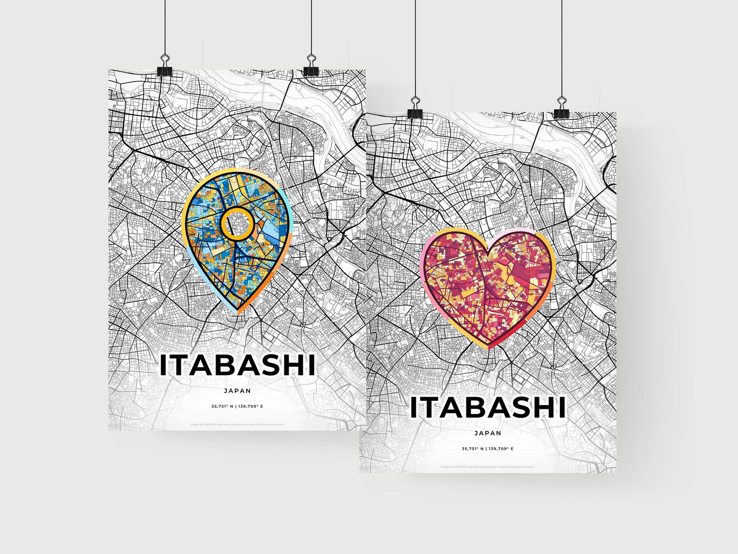 Itabashi Japan art print for couples